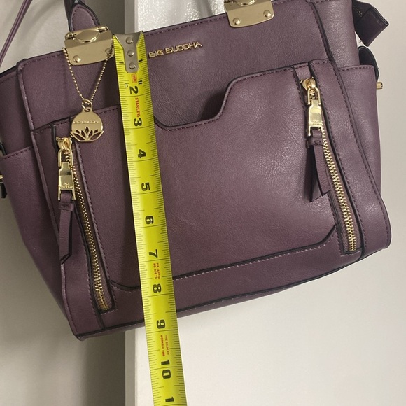 BIG BUDDHA PURPLE CROSSBODY/SHOULDER CONVERTIBLE BAG LIKE NEW CONDITION - Picture 14 of 16